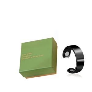 TEMU 2개 블랙 합금 반지, 티타늄 소재, 세련된 디자인, 장시간 착용 가능, 랜덤 선물 상자 색상