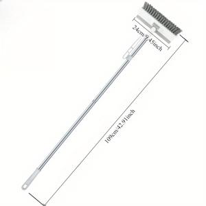 TEMU 욕실, 주방 및 화장실용 헤비듀티 타일 스크러버가 포함된 멀티서페이스 바닥 브러시 - 두꺼운 손잡이와 심층 청소용 인체공학적 비전기식 디자인의 듀얼사이드 브러쉬 | 튼튼한 핸들|수세미