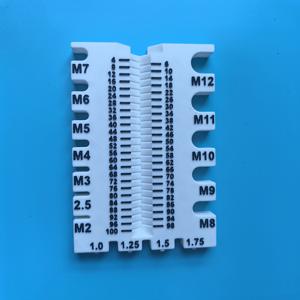 TEMU 휴대용 정밀 나사 및 볼트 게이지 - M2-M12 (4-100mm) 범위, 명확한 측정 표시, 내구성 있는 플라스틱 구조, 산업 작업장 및 품질 관리, 기계 검사, 컴팩트 디자인, 견고한 제작, 스레드 게이지, 자동차 수리용
