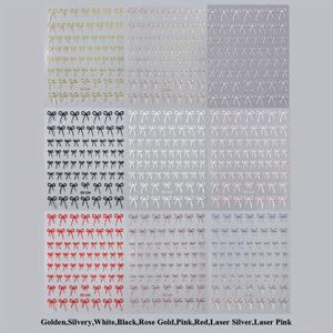 TEMU 9pcs 데이 메탈릭 보우 네일 아트 스티커 반짝이는 골든 실버 레이저 보우노트 디자인 Y2K 럭셔리 자체 접착 슬라이더 데칼 우아한 매니큐어 장식|네일아트|매니큐어|네일스티커