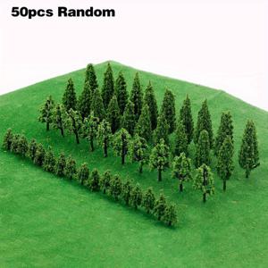 TEMU 50개 플라스틱 소형 소나무 나무 조각상, 2-6cm/0.79-2.36인치, 인공, 배터리 없음, 전기 없이 사용, DIY 공예, 건물 모델, 디오라마, 전쟁 게임, 가정 장식, 크리스마스, 할로윈, 부활절, 추수감사절, 다양한 방 유형, 봄