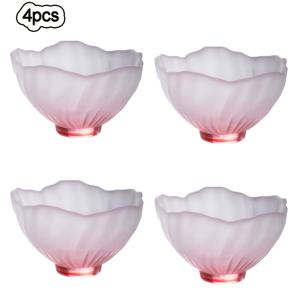 TEMU 4개입 40ml/1. 일본 그라데이션 핑크 무광 유리 찻잔, 귀여운 핑크 벚꽃 방열 찻잔, 집과 사무실용, 어머니날 선물