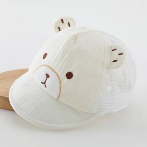 TEMU 어린이 여름용 얇은 통기성 모자, 귀여운 남아 여아 신상 무뼈 선모자, 만화 캐릭터 소프트 엣지 모자, 0-3개월 아동용|모자|여름모자