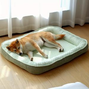 TEMU 여름용 핫 펫 네스트 - 부드러운 폴리에스터 원단, 개와 고양이 쿨 매트, 반려동물 지지 매트, 4가지 사이즈, 2색상