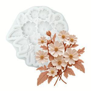 TEMU 레진 캐스팅용 데이지 실리콘 몰드, 주얼리 만들기 & DIY 공예 - 수제 비누, 왁스, 접착 컵 액세서리 - 전기가 필요 없음, 발렌타인데이, 어머니날, 생일 선물 및 홈 데코에 완벽한 실리콘 몰드