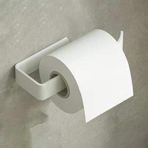 TEMU 1pc 벽걸이용 화장지 홀더 - 블랙/화이트, 자체 접착 디자인, 현대적인 스타일, 욕실, 주방 및 침실에 적합 | 간단한 벽걸이 보관함 | 쉬운 설치 화장지 롤