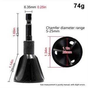 TEMU 1pc 3/5-25mm 텅스텐 강철 디버링 외부 모따기 도구 스테인레스 스틸 버 도구 제거 금속 드릴링 도구 용 외부 원형 모따기 나사 코너