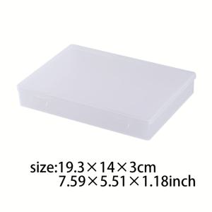 TEMU DIY 스크랩북 공구 보관용 투명 보관함 컷팅 다이, 스탬프 등을 정리하는 홀더 박스, 문구용품 정리함 19.3*14*3cm