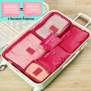TEMU 6 Pcs 단색 컬러 다용도 수하물 가방 세트, 야외 여행용 다용도 방진 주최자