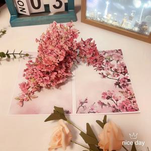 TEMU 결혼식, 발렌타인 데이, 추수감사절, 생일, 아버지의 날을 위한 수공으로 만든 3D 팝업 꽃 카드 - 다양한 수레 꽃 팝업 카드