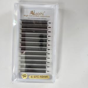 TEMU AILAISHI 살롱급 5D W 모양 속눈썹 익스텐션 - 자연스러운 룩 0.07mm 두께, C/D 컬 다양한, 길이 6-15mm, 재사용 가능, 쉽게 부채형 거짓 속눈썹