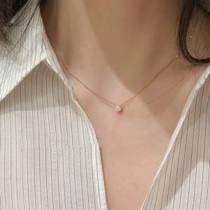 TEMU 노옥시안 우아한 섹시한 18K 금장 스테인리스 스틸 목걸이, 인공 자이르콘으로 다용도로 사용할 수 있는 일상 및 휴가용 의류