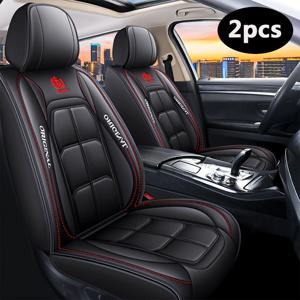 TEMU 2개 세트 인조 가죽 자동차 시트 커버 - 자동차, SUV, 밴, 트럭에 적합 - 내구성 있고, 내마모성 있으며, 스펀지 패딩으로 쉽게 청소 가능 - 사계절용