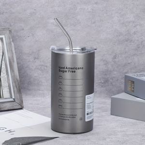 TEMU 1개 20oz 스테인리스 스틸 텀블러, 뚜껑 및 빨대 포함, 이중벽 진공 단열 물병, 아이스 아메리카노 무설탕 음료용, 재사용 가능한 보온 커피 티컵, 여행 음료 액세서리 선물