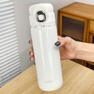TEMU 1개 스테인리스 스틸 보온 물병 520ml, 다용도 스포츠 플라스크 스트로우 포함, 판타지 테마, 전기 필요 없음, 크리스마스, 할로윈, 이스터에 이상적 - 커플용 야외 음료용기, 휴일 음료용기 | 스타일리시한 플라스크 | 내구성 있는 음료용기