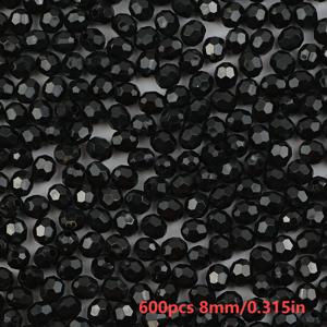 TEMU 600개 아크릴 비즈, 8mm, 투명 AB 컬러, DIY 공예, 쥬얼리 만들기, 뜨개질 및 비즈 장식 용품