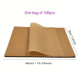 TEMU 50/100장 에코베이크 무표백 실리콘 오일 베이스 베이킹 페이퍼 - 논스틱, 프리슬라이스, 식품 접촉 안전, 베이킹, 그릴링, 에어 프라이어에 이상적 - 모터홈 사용을 위한 다재다능한 주방 액세서리|시트지