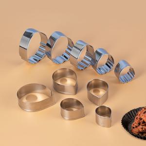 TEMU 5/10pcs 스테인레스 스틸 꽃잎 프랑단 몰드 세트 - 쿠키, гум 패스트 및 공예에 적합 | 우아한 케이크 장식 꽃 모양 몰드, 사용하기 쉬운 베이커웨어 키트