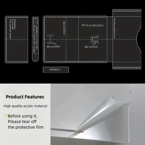 TEMU 아크릴 모양으로 제작할 수 있는 커스텀 가죽 지갑 DIY 키트, 노란색, 손으로 제작할 수 있는 지갑 만들기 용품, 개인화된 지갑 템플릿 세트