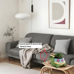 TEMU 1pc WEBETTER 만화 거북이 플랜터 모자 - 레진 정원 곰, 상상력 있는 집 장식 및 열쇠 홀더, 실내/실외 사용을 위한 창의적인 동물 조각, 거북이 장식