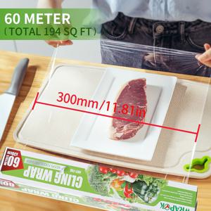 TEMU 케이터링 클링 필름 | 300미터 PE 플라스틱 랩 | 다용도 식품 포장지 | 자르기 쉬움 | 전자레인지 및 냉장고 사용 가능 | 신선함 유지 및 방수 기능 | 주방 필수품|냉동고