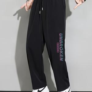 TEMU 여름 폴리에스터 스포츠 바지, 스트레치 없음, 프린트, 캐주얼, 러닝, 훈련, 하이킹 & 아웃도어, 일상 & 캐주얼, 러닝 & 운동, 볼 게임, 스포츠, 아웃도어, 정규 핏, 성인, 청소년, 유니버설, 남성, 커플, 남성