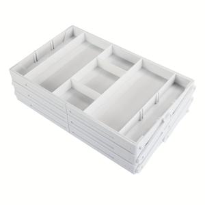 TEMU 1개 새로운 화이트 3단 확장형 서랍 정리함, 거실 및 침실 데스크탑 수납 상자, 도구 보관 상자, 주얼리 보관 상자, 대용량 다층 접이식 수납 상자, 오일 광택 처리, 플라스틱 층간 선반, 화장품, 주얼리, 사무실 책상에 적합한|폴딩박스