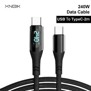 TEMU 맥북, 아이패드, 아이폰 16 프로 맥스, 갤럭시 S24/울트라, 픽셀 등용 240W USB-C 케이블, 초고속 충전 6.6피트, PD 100W PPS45W LED 디스플레이 나일론 브레이디드 5A 마커, 부활절 선물, XNOIK