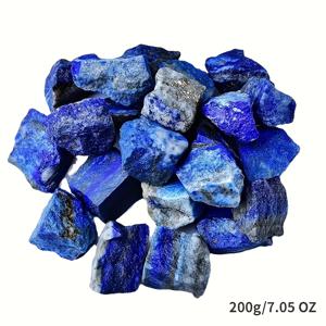 TEMU 200G/500G 생 라피스 라줄리 스톤 조각 - 터블링, 폴리싱, 와이어 래핑, 홈 데코, 수족관 장식, 휴일 선물, DIY 공예 및 보석 패턴을 위한 천연 거친 파란 보석 | 화려한 악센트 | 자연 라피스 라즐리