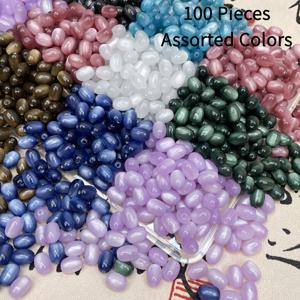 TEMU 50/100개 고양이 눈 모양의 견과류 비즈, DIY 팔찌와 목걸이 스트링, DIY 보석 액세서리, 홈 데코 아트 크래프트, 손수 만든 보석 만들기 장식