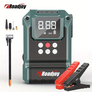 TEMU 로드조이 4000A 휴대용 자동차 점프 스타터 - 12V 비상 배터리 부스터, 가솔린 및 디젤 엔진, 충전식 리튬 배터리, 디지털 디스플레이, 휴대용 디자인, 점프 스타터 | 디지털 디스플레이 | 충전식 배터리, 점프 스타터 키트