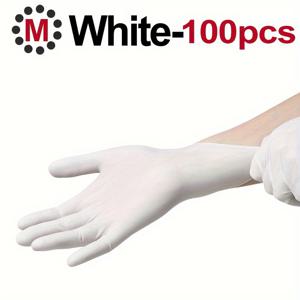 TEMU 100개 왼손과 오른손용 일회용 니트릴 장갑, 라텍스 프리, 방수, 가벼움, 자극 없음, PVC 소재, 파우더 프리, 가정 청소, 애완 동물 관리, 헤어 염색, 미용실 - 소형 도구