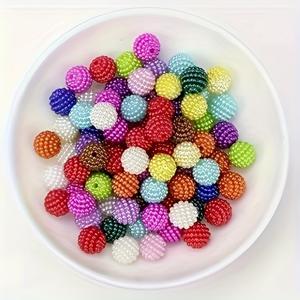 TEMU 100개 10mm 자두 모양 아크릴 비즈 - 혼합 생생한 색상, 질감 있는 표면 DIY 주얼리 만들기용, 팔찌, 목걸이, 귀걸이 - 내구성 있는 공예 재료, 수제 액세서리 제작, 다재다능한 디자인