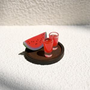 TEMU 미니어처 물melon & 코코넛 음료 세트 - 인형집, 장난감 집 및 모델 집 장식용 세부 미니어처 음식 및 음료 액세서리, 수집가 및 다이오라마 열혈 팬을 위한 이상적인 다이오라마 액세서리|즐거운 장면 장식|세부 미니어처, 미니어처 액세서리