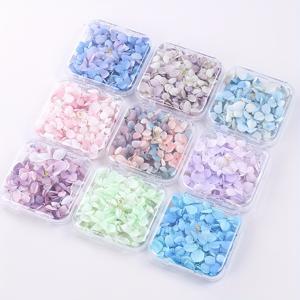 TEMU DIY 네일 아트용 컬러풀 혼합 수국 신선한 꽃 상자형 네일 쥬얼리 액세서리 - DIY 공예, 인사말 카드, 캔들, 비누 및 핸드메이드