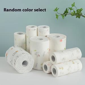 TEMU 1롤, 400장, 랜덤 패턴 게으른 랙, 일회용 주방용 휴지, 세척 가능한 습식 및 건식용 휴지, 식기류, 오일 프리 랙, 기름 제거용 휴지, 가정용 청소용 휴지, 건식용 휴지, 청소 용품, 청소 도구|물티슈