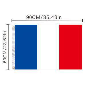 TEMU 150cm*90cm, 폴리에스터 섬유, 프랑스 국기, 디지털 프린팅, 야외 행사, 퍼레이드, 대회, 파티, 정원, 거실, 침실 홈 데코용, 기둥 미포함, 밝은 색상
