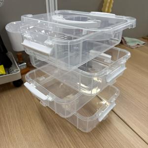 TEMU 4-in-1 간단한 확대된 두꺼운 잡동사니 보관함 세트, 무한 쌓기 수납 상자, 작은 입자 빌딩 블록 및 작은 입자 구획, 서랍 정리 보관함, 가정용 선