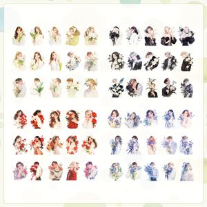 TEMU 120개 티송 시리즈 스티커 - 플로럴 & 캐릭터 디자인, DIY 스크랩북, 가방, 휴대폰 케이스, 물병, 노트북 장식 등에 적합