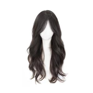 TEMU 여성 데일리 패션 내추럴 웨이브 롱 가발 내추럴 볼륨 가발 팔자 앞머리 통가발 편안한 긴 웨이브 가발