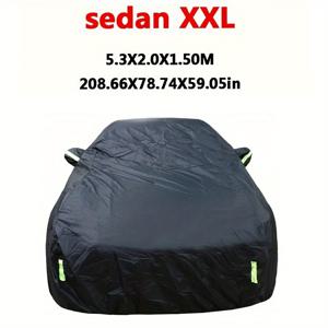 TEMU 헤비듀티 SUV/세단 차량 커버 - 방수, 자외선 차단, 전천후 강설방지, 지퍼 잠금 , 대부분의 자동차 및 트럭, SUV 호환 (S-XXL 사이즈, 190T 타프타 원단) - 실내/야외 차량 보호, 내구성 디자인, 튼튼한 구조, SUV 운전자용