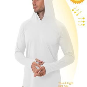 TEMU 남성용 UPF50+ 자외선 차단 후드티 - 가벼운 속건 래쉬가드, 통기성 긴팔 UV 셔츠 낚시, 하이킹, 요가 & 러닝용, 올리브 그린, 세탁기 사용 가능, 스포츠 의류, 스포티한 디자인, 내구성 있는 구조, 액티브웨어 탑, 스포츠 전문가를 위한