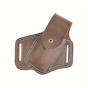 TEMU EDC 소가죽 허리백, 다기능 도구 EDC 벨트 정품 가죽 보호 커버, 벨트 오거나이저, 남성 선물용 소가죽 캐주얼 시리즈, 아웃도어 작업 및 캠핑, 낚시 등 다양한 야외 활동에 적합