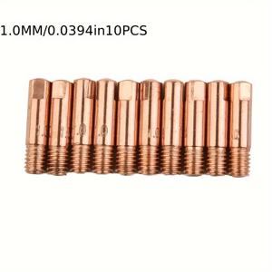 TEMU 10개, MB15 15AK 접촉 팁 용접 노즐 0.6/0.8/0.9/1.0/1.2mm MIG/MAG M6 용접 토치 파워 노즐 용접 솔더링 도구