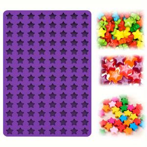 TEMU 1개 보라색 실리콘 별 모양 베이킹 몰드, 112구, BPA 프리 - 초콜릿, 캔디, DIY 공예에 완벽 - 결혼식, 파티 및 축제에 이상적