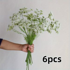 TEMU 6개 세트 우아한 레이스 인공 꽃, 18인치 - 결혼식, 가정 및 호텔 장식에 완벽 | 데이 및 졸업 시즌에 이상적, 크리스마스에 최고, 추수감사절에 완벽