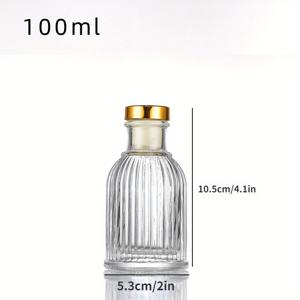 TEMU 1pc 빈티지 유리 에센셜 오일 디퓨저 병, 빈 투명 꽃병, 홈 데코, 여행용 크기, 유리 재질, 향이 없는, 제품 특성 포함, 디퓨저 병용