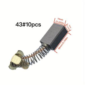 TEMU 10개 고강도 긴 탄소 브러시, 7x11x18mm - 절단기 및 전기 픽과 같은 전동 공구에 적합, 모터 수명 연장