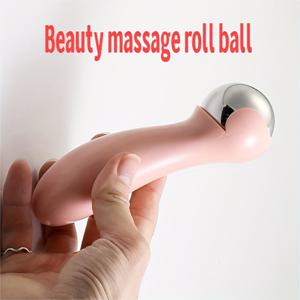 TEMU 스테인리스 스틸 얼굴 마사지 롤러, 360° 회전 볼, 이중 온도, 향기가 없는, 수동 작동, 배터리가 필요하지 않음, 피부 관리 및 휴식에 적합