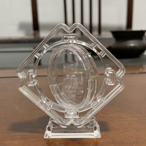 TEMU 1개 투명 플라스틱 회전식 동전 진열대, 40mm 둥근 기념 동전 홀더, 수집 가능한 카드 척 쇼케이스, 보관 상자 장식